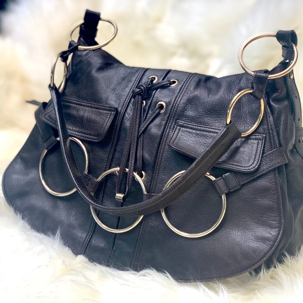 Yves Saint Laurent YSL Saharienne Shoulder Bag and wallet